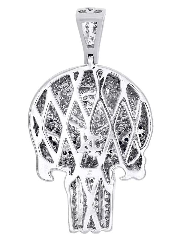 iced evil skull pendant