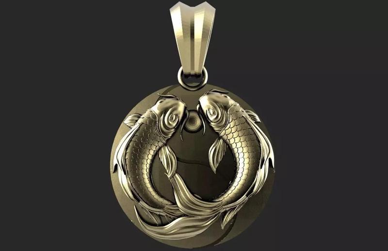 Koi fish pendant