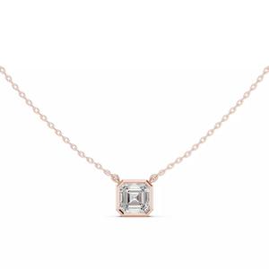 Solitaire Asscher Diamond Bezel Set Pendant Woman 3dm STL Video