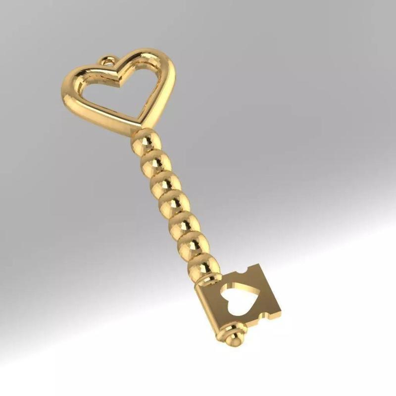 heartkey pendant