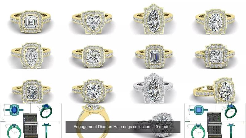 Luxury Engagement Rings all shapes Collection 1