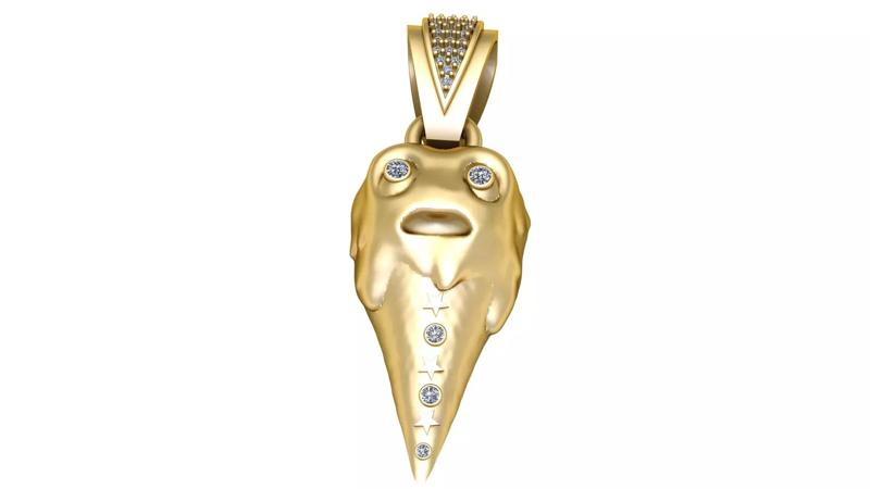 golden pendant shaped