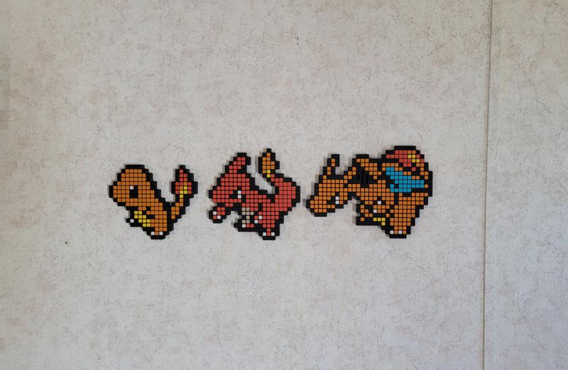 Charmander Evolution pixel art
