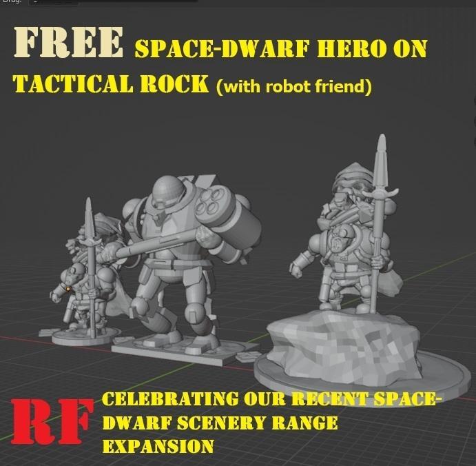 FREE spacedwarf 'hero on tactical rock' promotion
