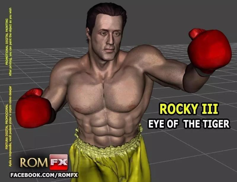 ROCKY III - Sylvester Stallone Printable Figure Eye of the Tiger
