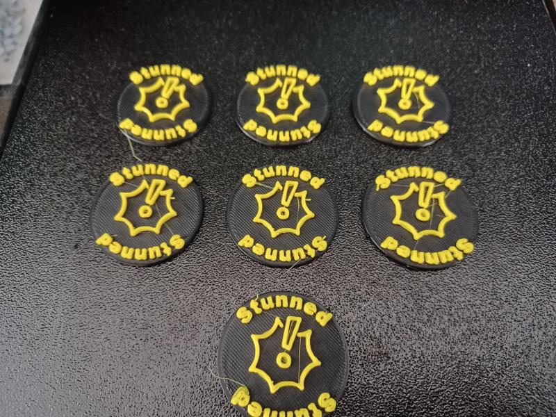 Blood Bowl Stunned Toeken