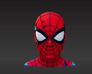 Miniature Vigilante Mask (Red & Blue) for Labubu Figure - Sleek Arachnid-Themed Headgear 3D Print