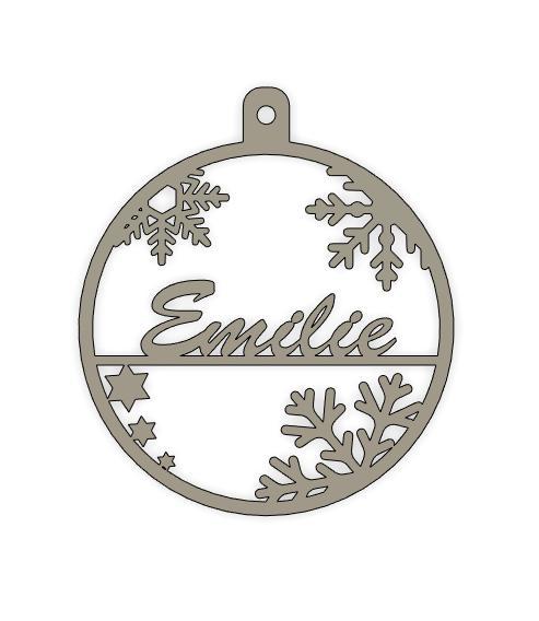 Christmas bauble 2D Emilie