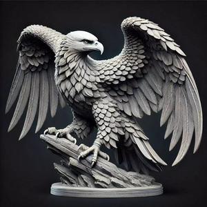 Majestic Eagle Sculpture on Rocky Base