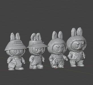 LABUBU POP MART 4 PACK