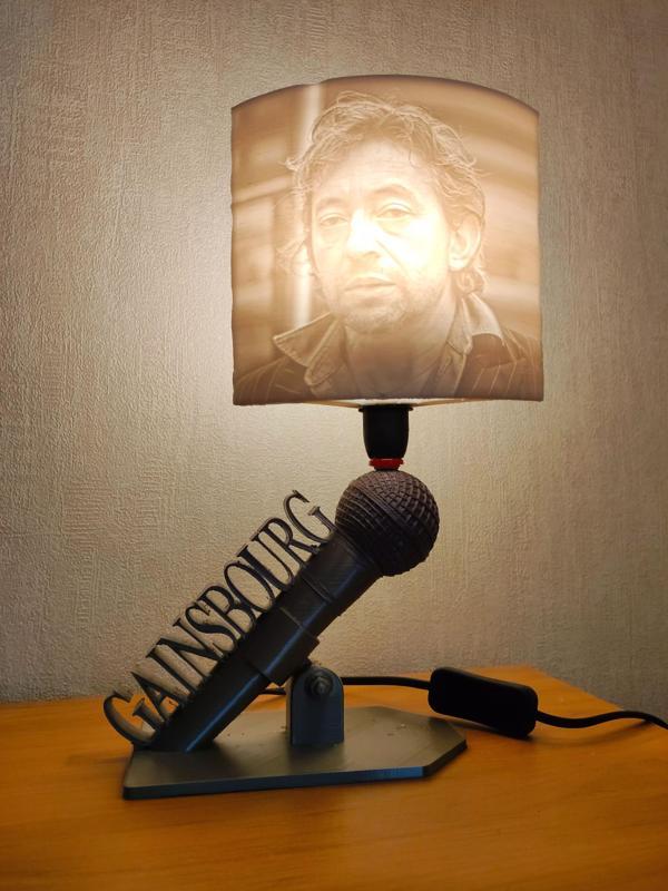 Lampe Serge Gainsbourg  et litophane