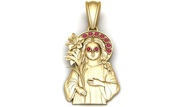 Saint Philomena Pendant – 3D Printable Model