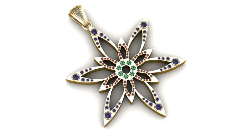 Flower-Shaped Pendant