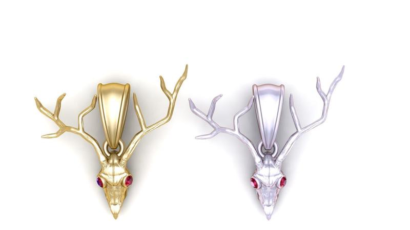 Regal Deer Head Pendant – 3D Printable Model