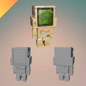 Retro Game Console Robot – STL and GLB File – One-Piece 3D Printable Arcade Bot Model