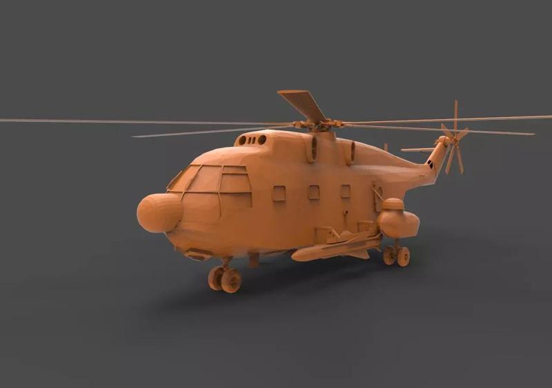 sa321 orange helicopter