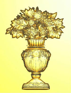 Vase with fresh flowers