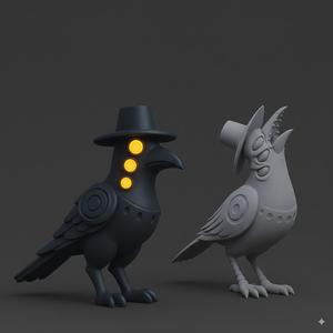 Sussie Bird Figurine 2 Poses STL File Kpop Demon Hunter Collectible Model