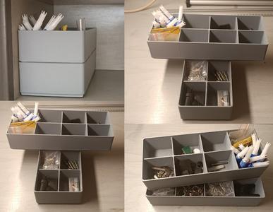 Modular stackable storage box