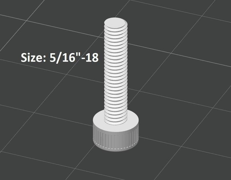 Allen Hex Bolt Set (Inch Standard, UNC) - Sizes 5/16"-18