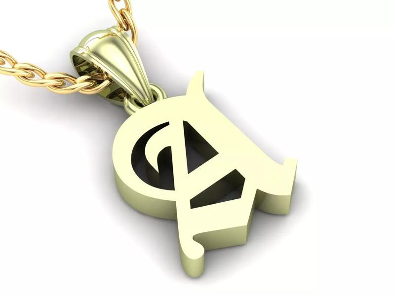 A Letter Pendant Alphabet Version 6