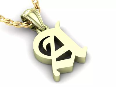 A Letter Pendant Alphabet Version 6