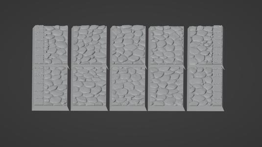 25x50mm rectangle cobblestone bases