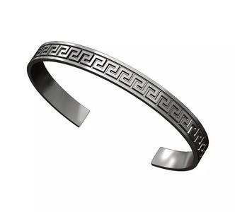 Greek key vintage pattern cuff bracelet