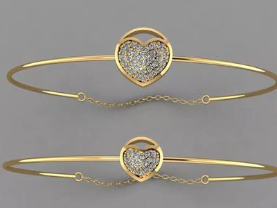 Gold Silver Bracelet 3d Printing model