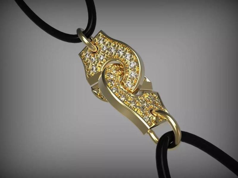 Bracelet lock SSC Handcuffs jewelry 3d printable stl 3dm file