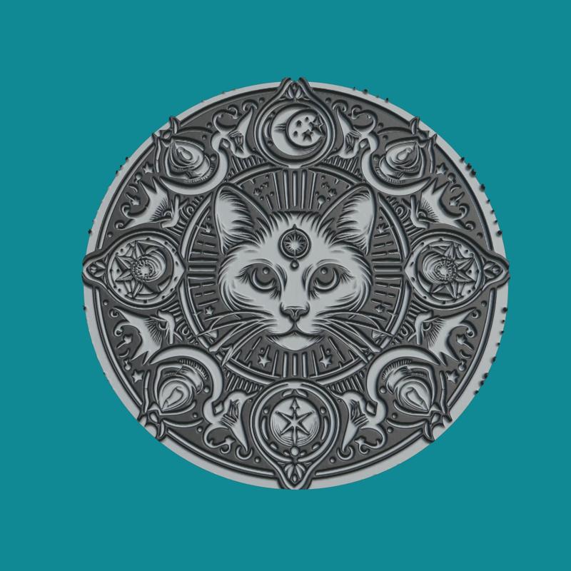 Cat Animal Medallion