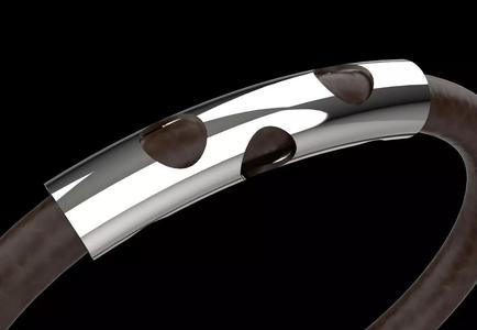 Leather Tube 3dm Bracelet A Fusion of Art and Modernity bg0056