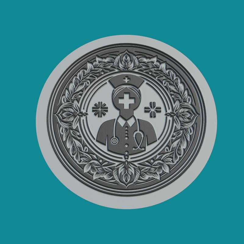 Nurse Medallion Nurse 3d Print Model