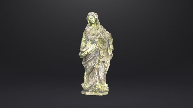 Sandstone figure of the Virgin Mary