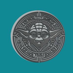 Yoda Print Model Yoda Medallion Yoda Wall Decor