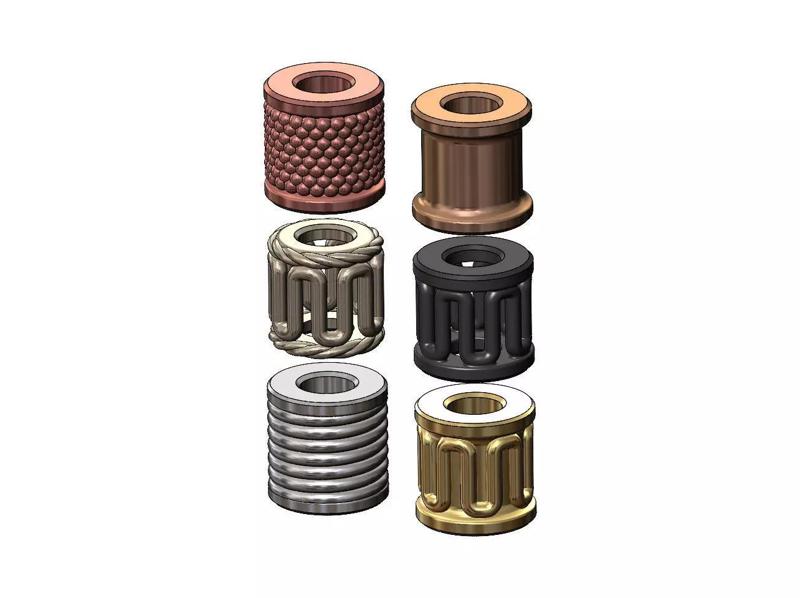 Tube shaped bead and charm