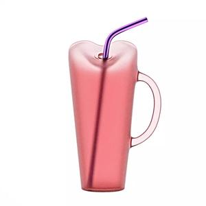 Cocktail cup with a straw