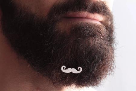 Mustache for beard - front wearing