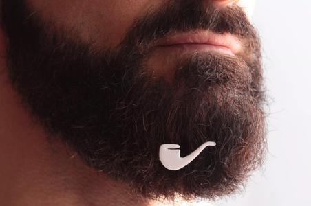 Pipe for beard - front wearing