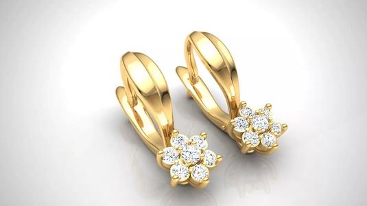 Earring E13 The luxury female earring with gems