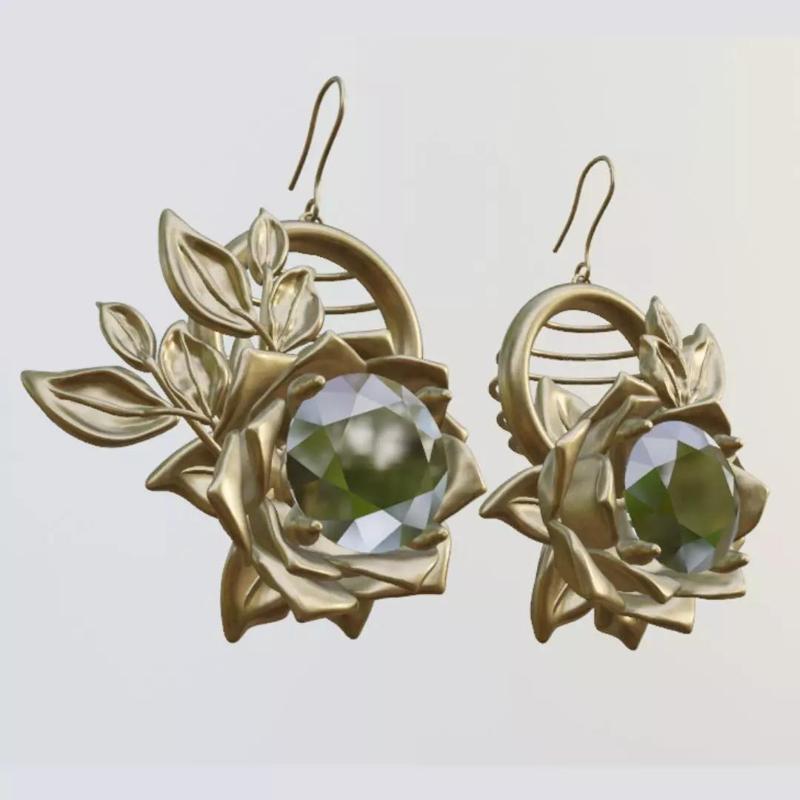 Flower cage earring