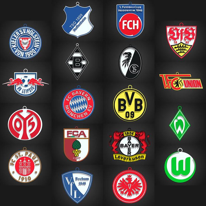 PACK Schlüsselring Keyring Keyring Key rings Bundesliga 24/25