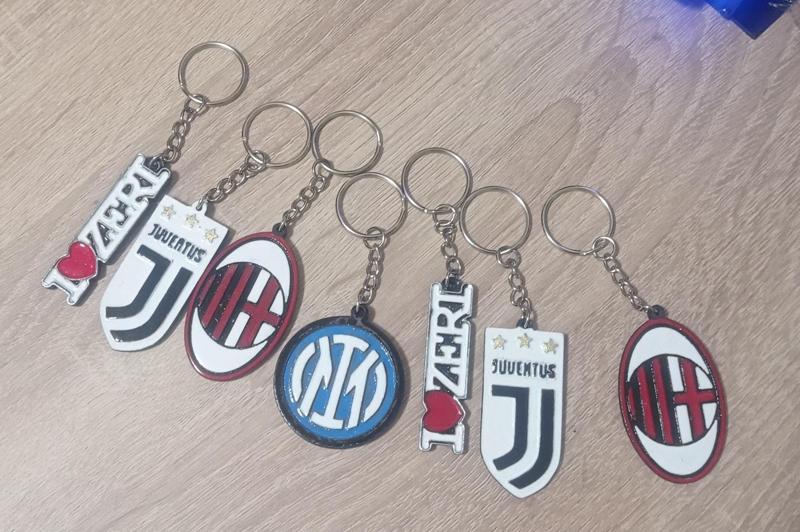 Italian league soccer teams keychains