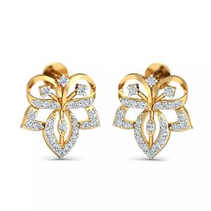 Solitaire Women Diamond Earring 3dm STL OBJ FBX Render Details