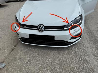 Volkswagen Golf 7,5 R Bumper Headlight Washer Cover