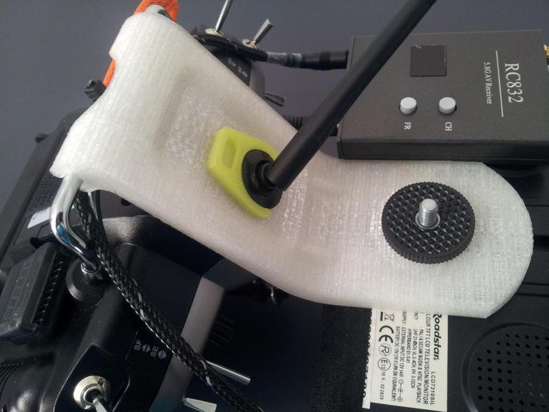 FPV monitor bracket for FrSky Taranis radio