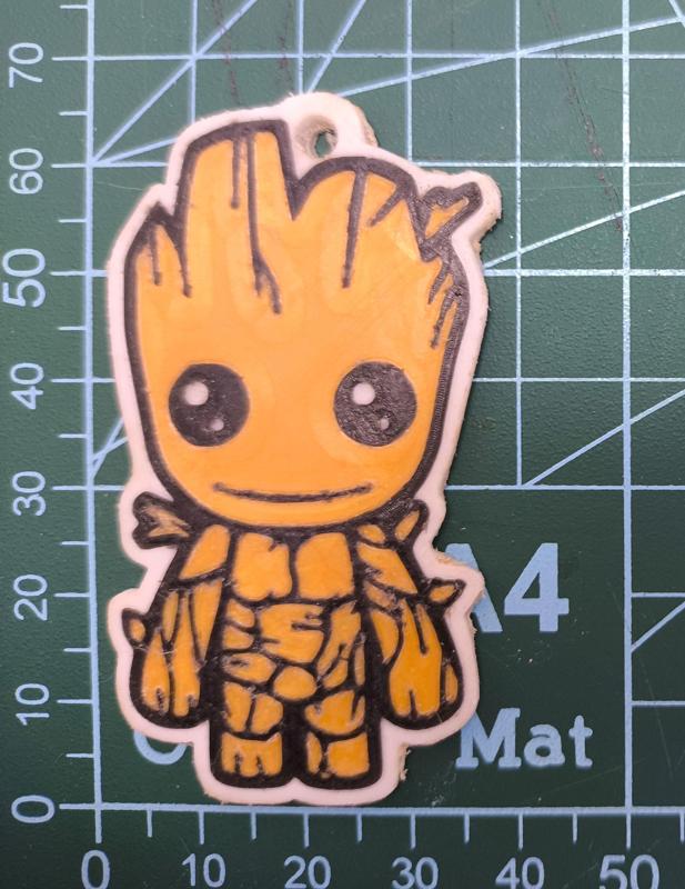 GROOT multicolor keychain