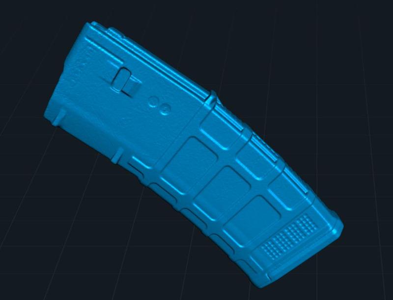 AR 15 Pmag magazine high resolution 3d scan