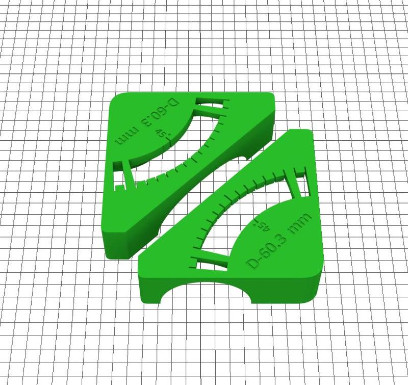 60.3mm Exhaust Pipe cutting template