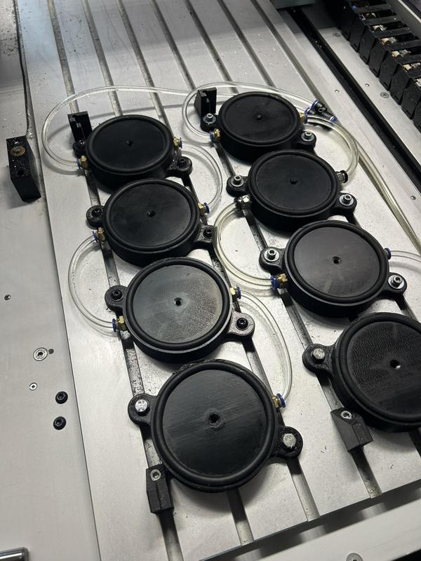 3D Printable CNC Vacuum Pods Bundle for T-Slot Tables: Single & Daisy Chain Versions STL 3MF Files